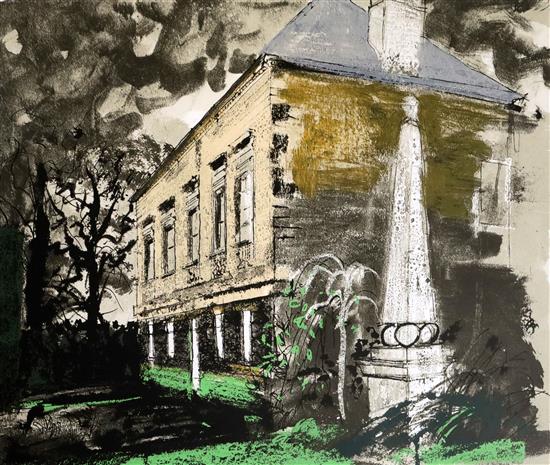 § John Piper (1903-1992) St Helen Hall (L325) 25 x 29.5in.
